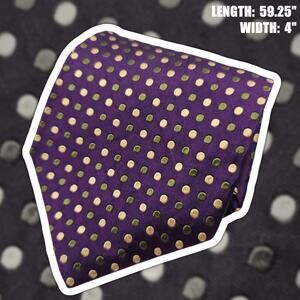 Jos. A. Bank Purple Polka Dot Silk Tie Executive Collection Luxury 59.25"